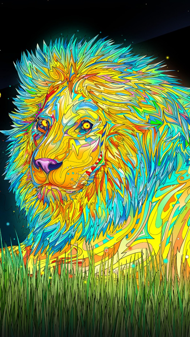 Trippy Lion iPhone Wallpaper iPhone5 Gallery