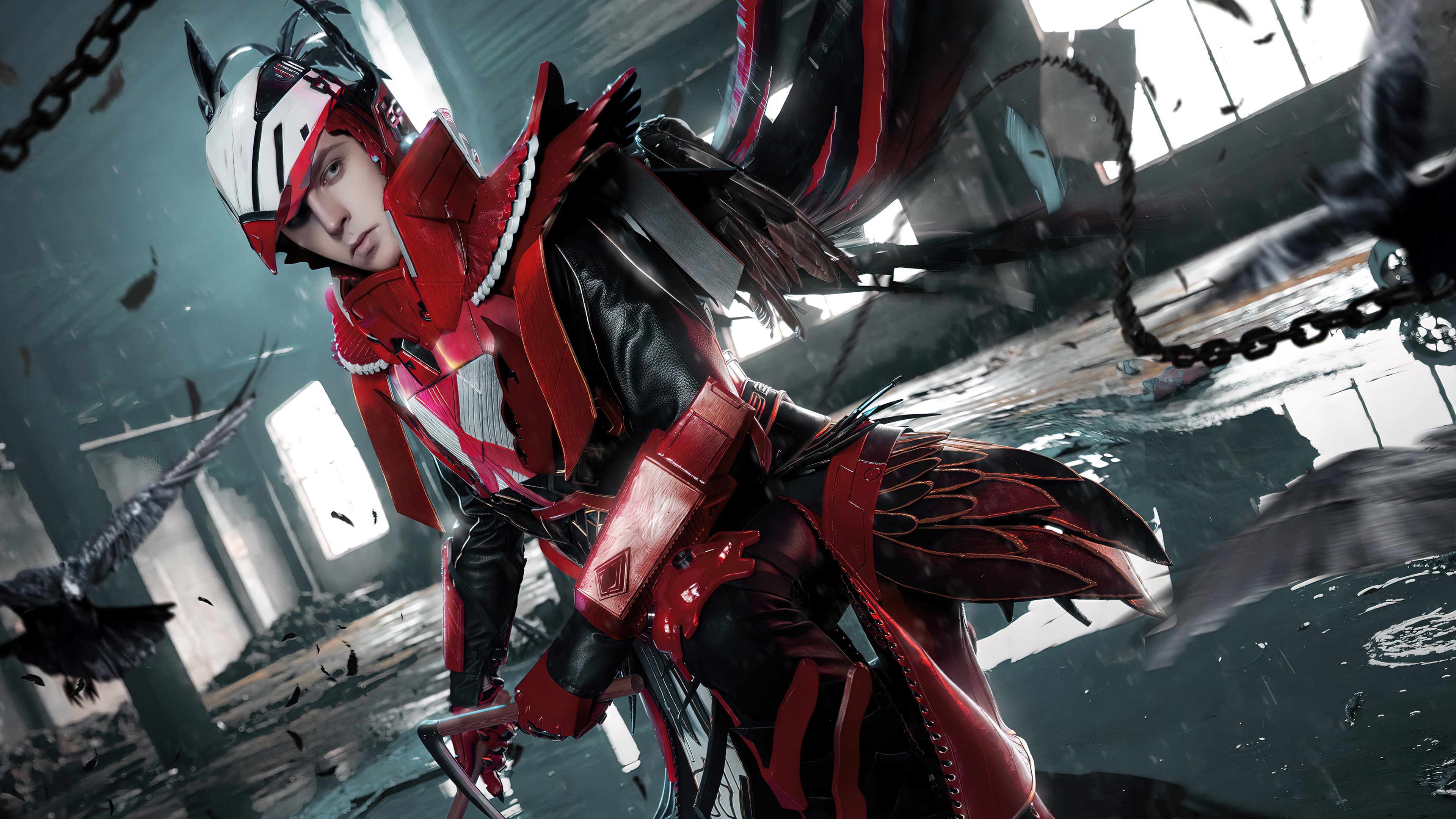 394356 pubg mobile blood raven x suit cosplay 4k pc