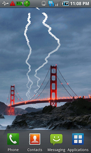 Lightning Live Wallpaper Golden Gate Photo Sharing