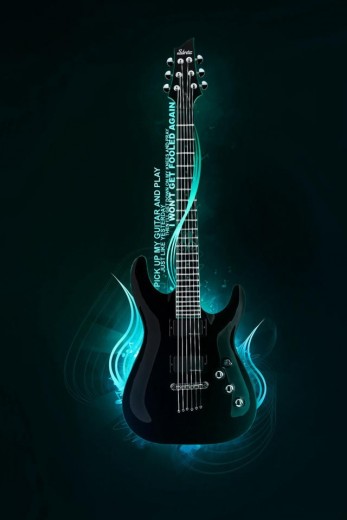 Electric Guitar Simply Beautiful iPhone Wallpaper
