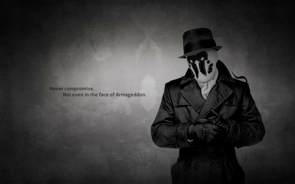 Watchmen Text Quotes Rorschach Monochrome Hats Wallpaper