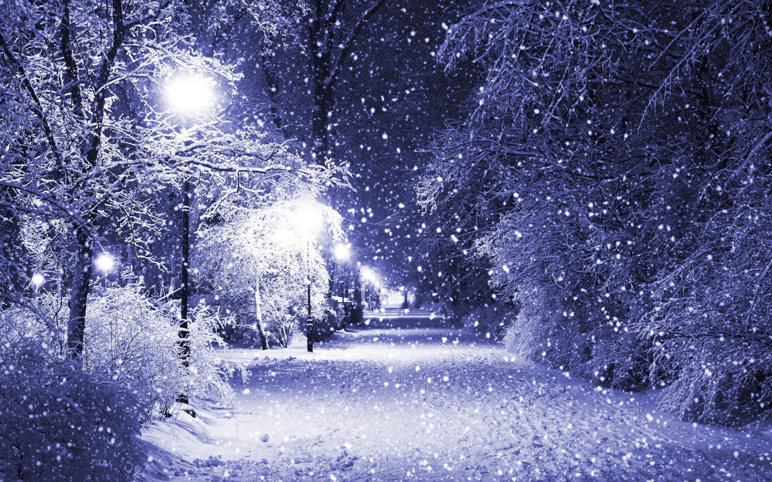 Snowy Christmas Background Image