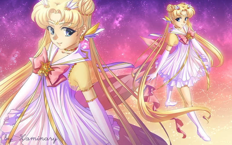 Sailor Moon Space Moons HD Desktop Wallpaper