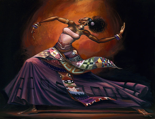 30 Stunning Black woman Paintings and Illustrations by