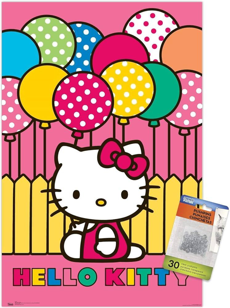 Amazon Hello Kitty Mimmy Wall Poster With Push Pins