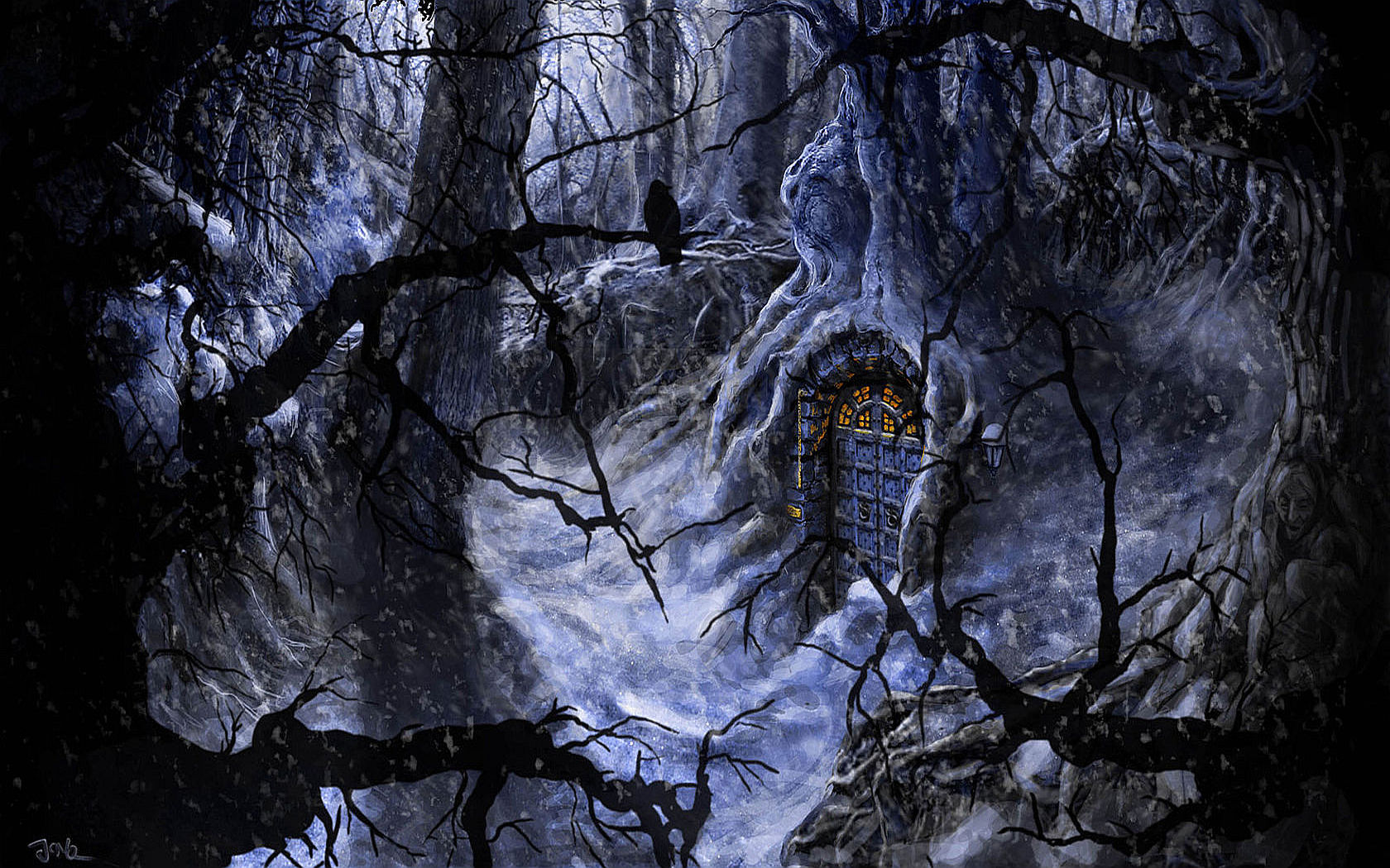 Black Metal Forest Wallpaper In The