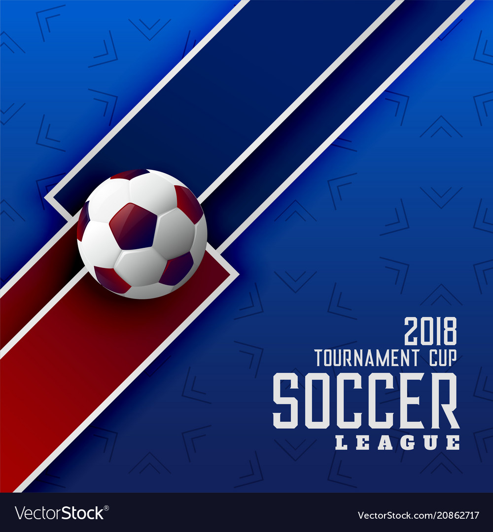 Free download Soccer tournament sports background with football Vector