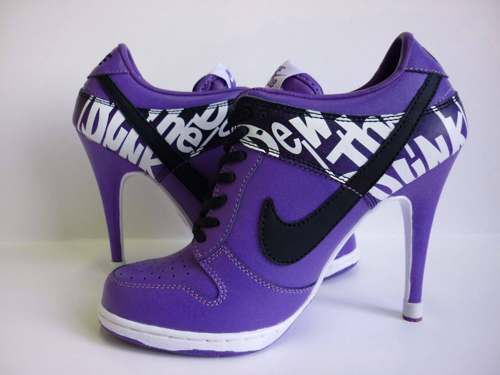 Purple Nike Dunk Heels Shoes Picture For