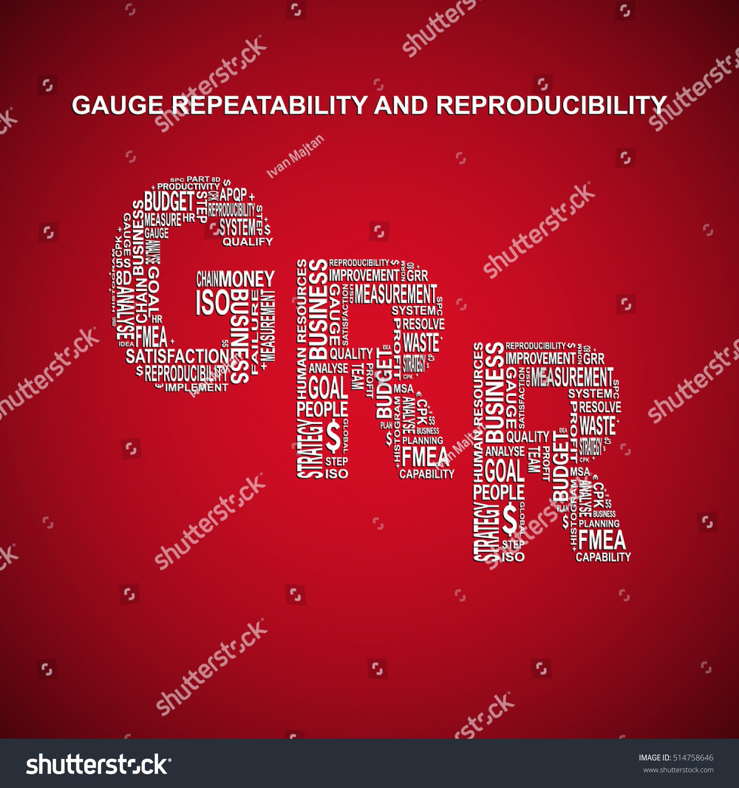 Gauge Repeatability Reproducibility Diagonal Typography Background