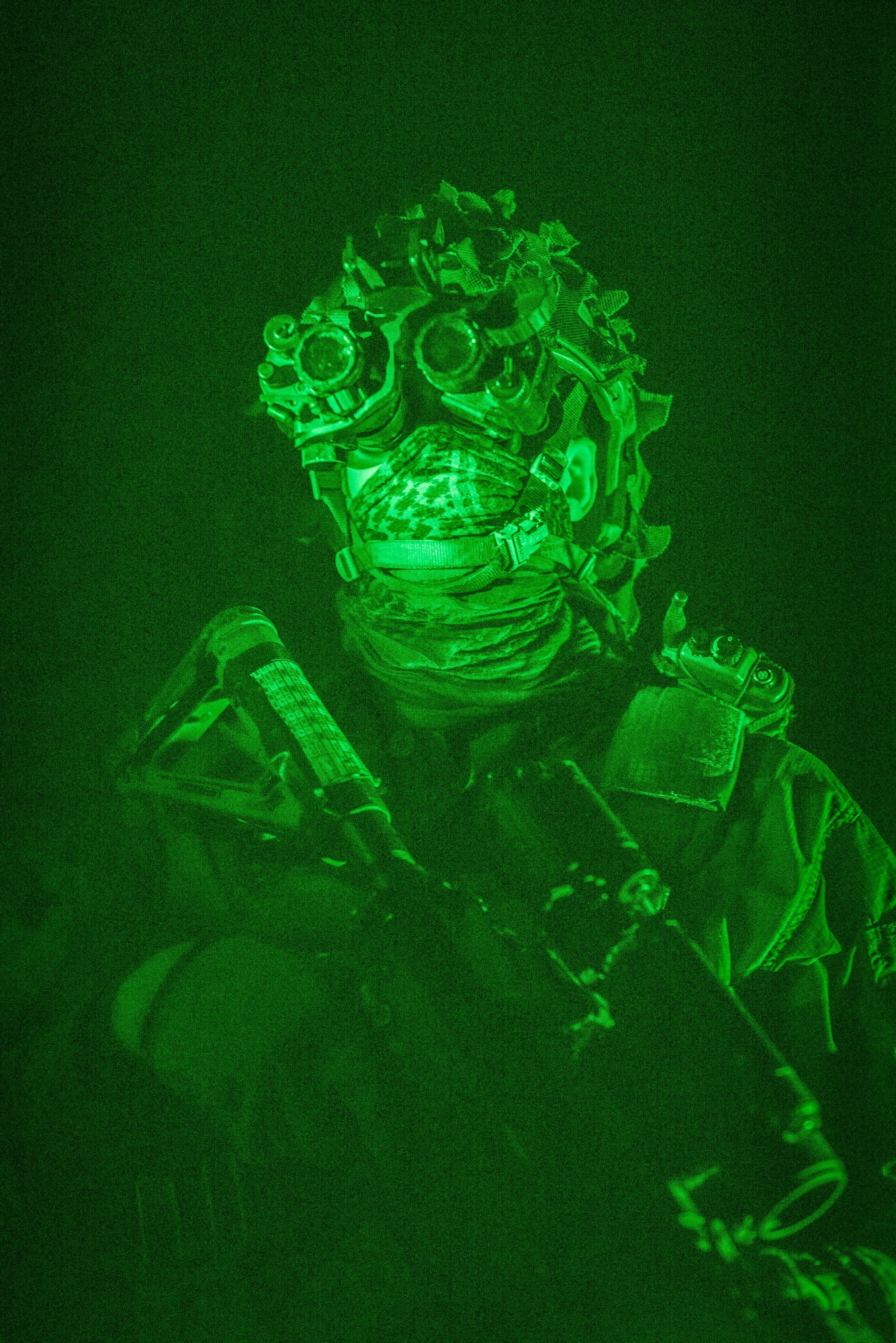 Soldier From Telemark Battalion With Night Vision Goggles