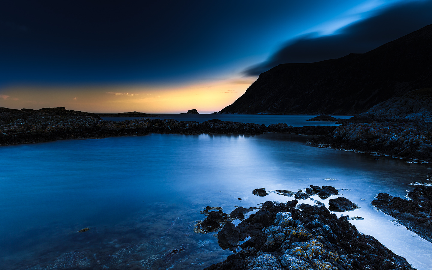 Deep Blue Sunset Interfacelift Wallpaper