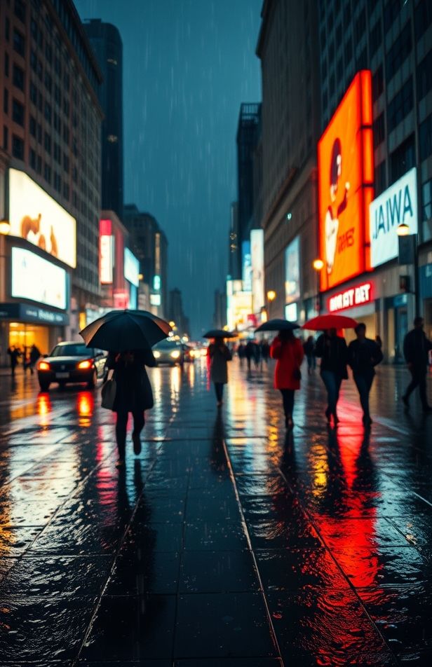 City Rain Wallpaper