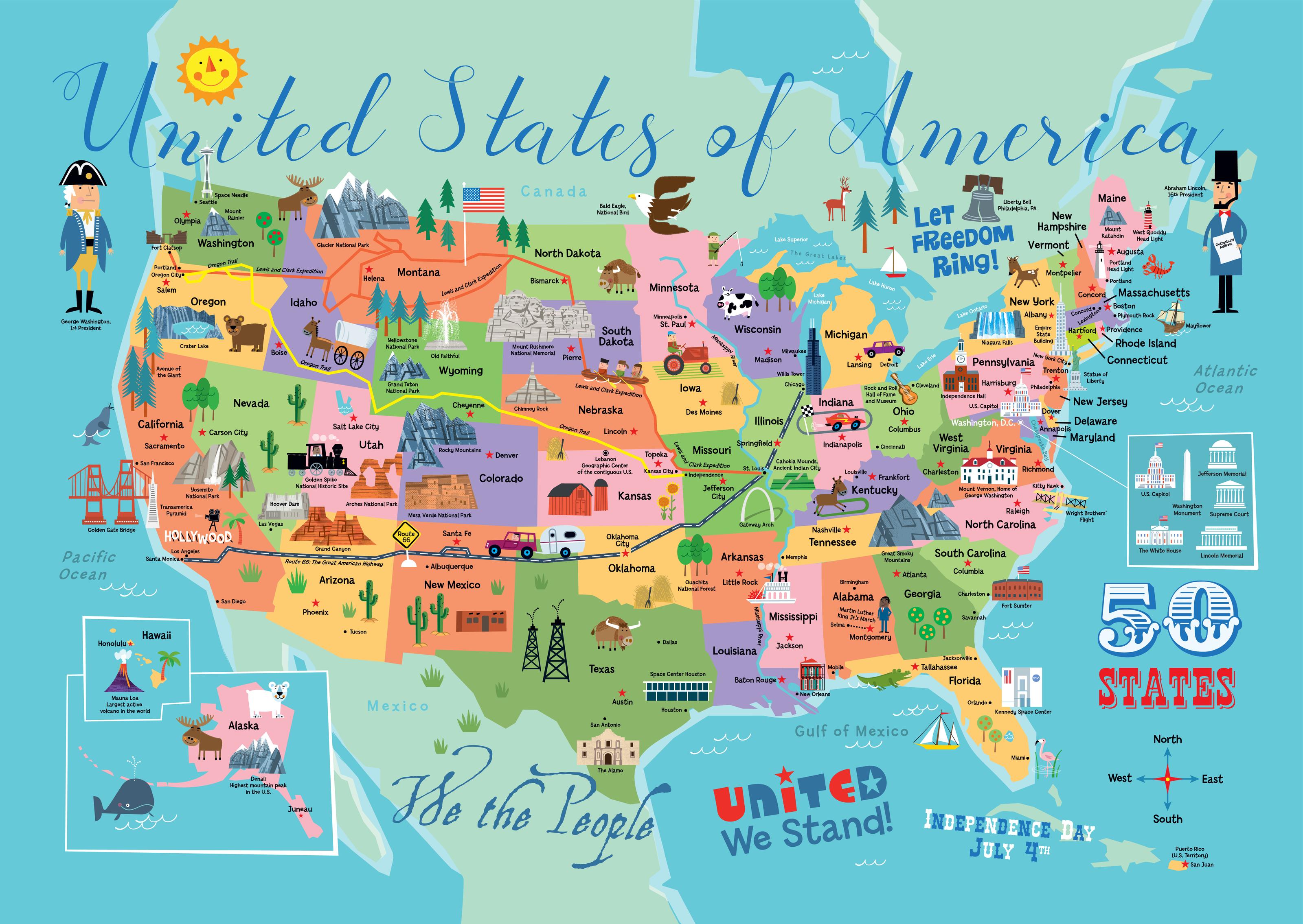 Usa Map Wall Mural Murals Your Way