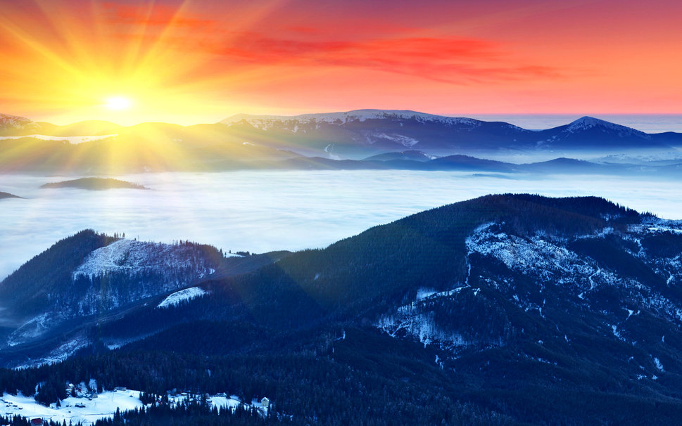 Winter Sun Wallpaper