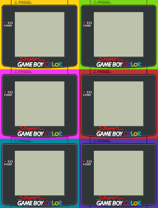 Super Game Boy Color Border Pack By Blueamnesiac
