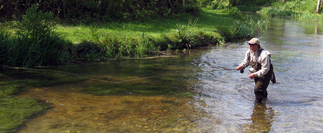 Fly Fishing River On The
