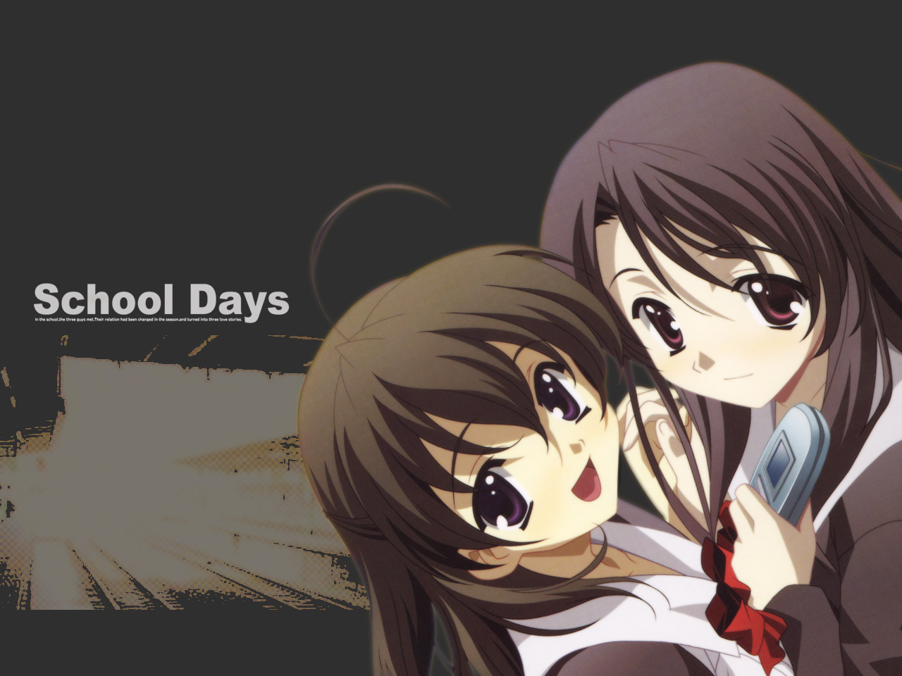 Muryou Anime Wallpaper School Days Sekai Kotonoha