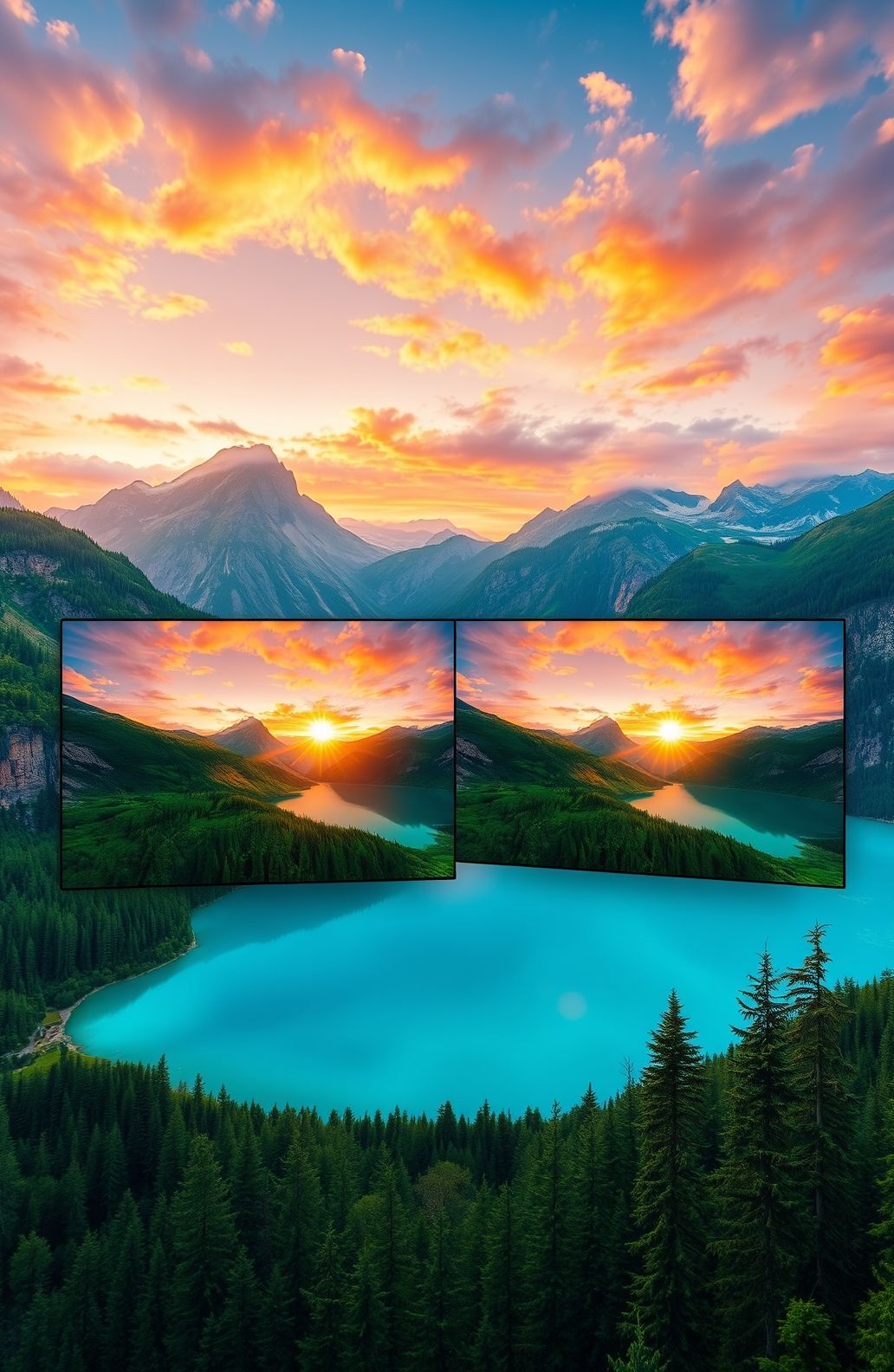 Dual Monitor Nature Wallpaper