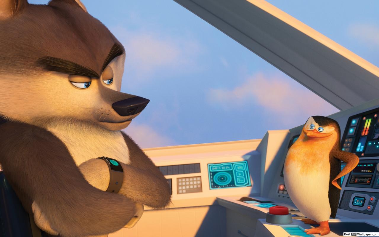 Penguins Of Madagascar The Wolf And Skipper HD Wallpaper