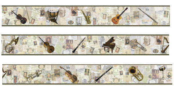 Classical Music Border Wall Sticker Outlet
