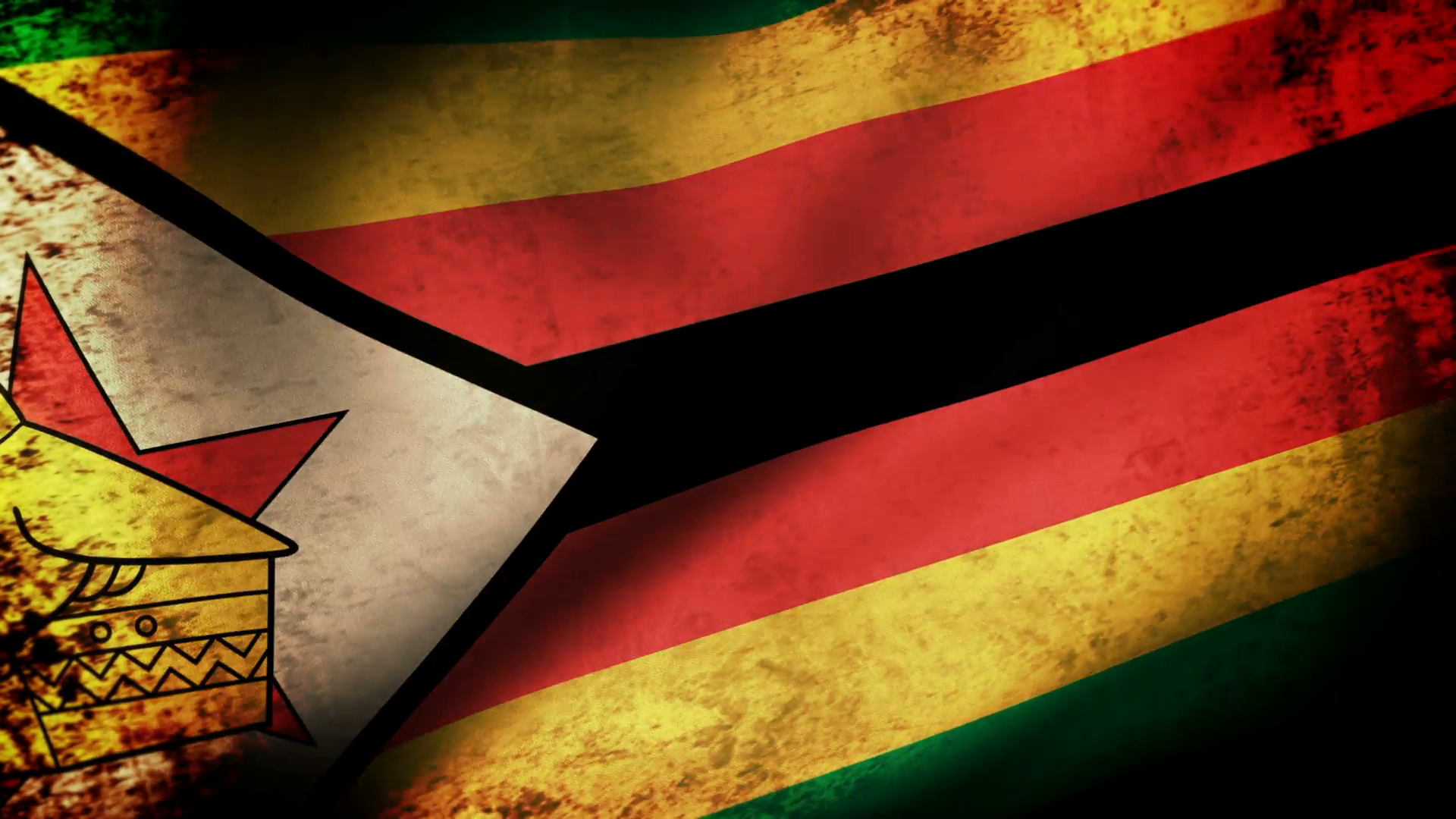 Zimbabwe Flag Waving Grunge Look Motion Background Storyblocks