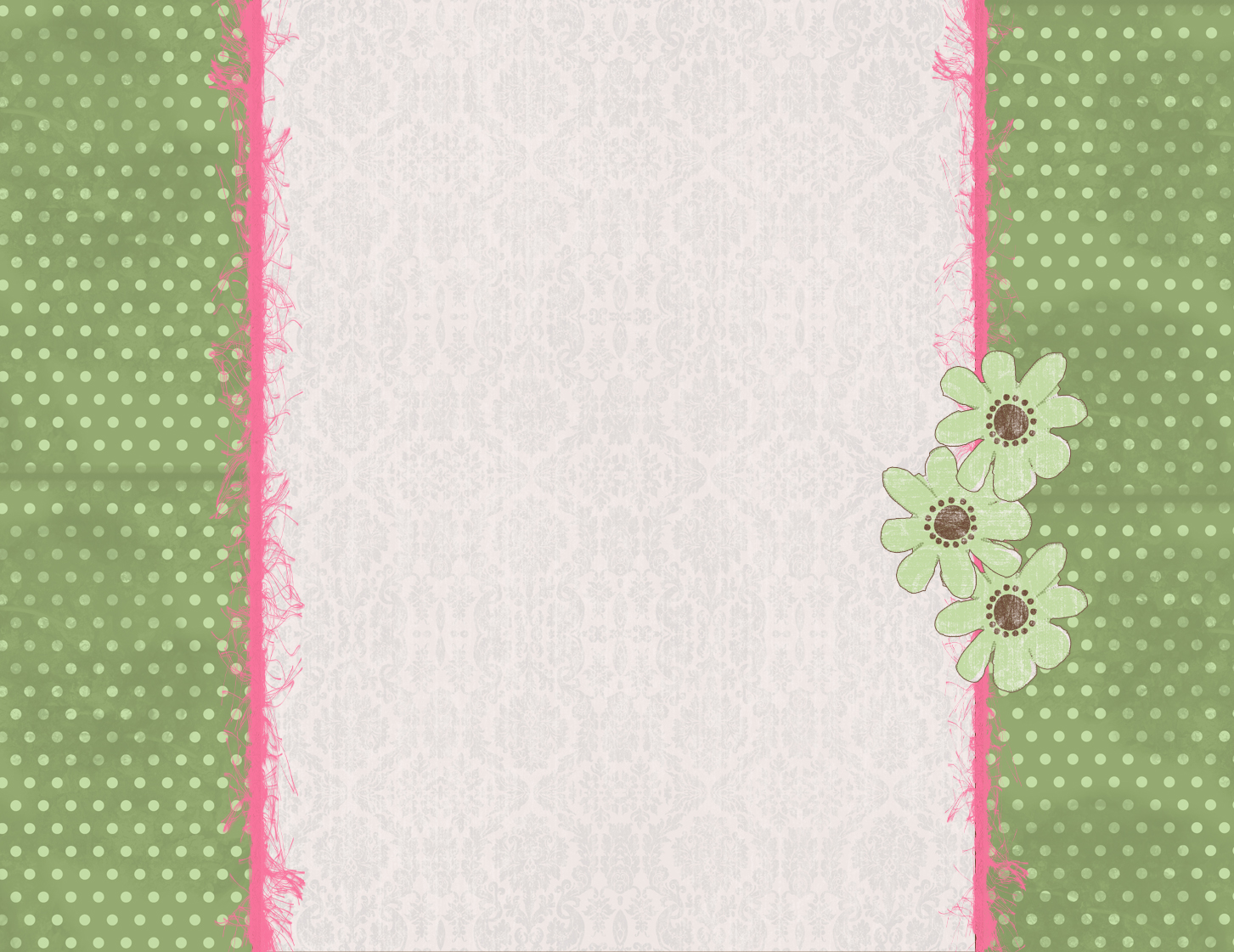 Background Gers Custom Designs Pink Green Daisy