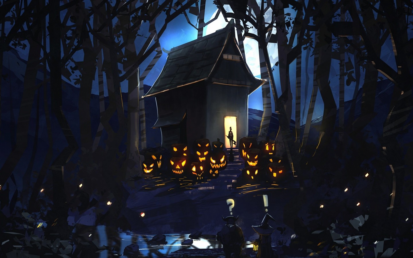 Abstract Halloween Desktop Wallpaper X