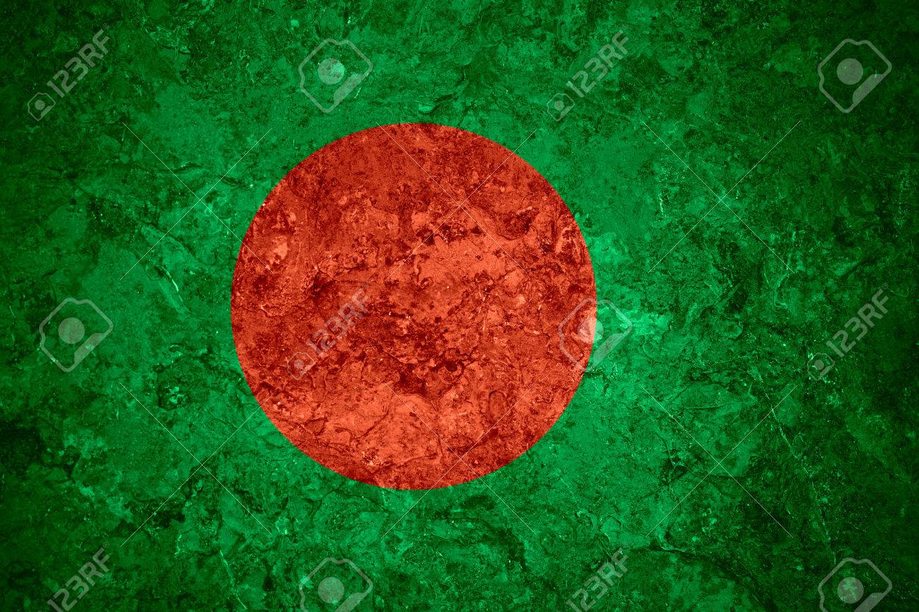 Flag Of Bangladesh Or Bangladeshi Banner On Vintage Background