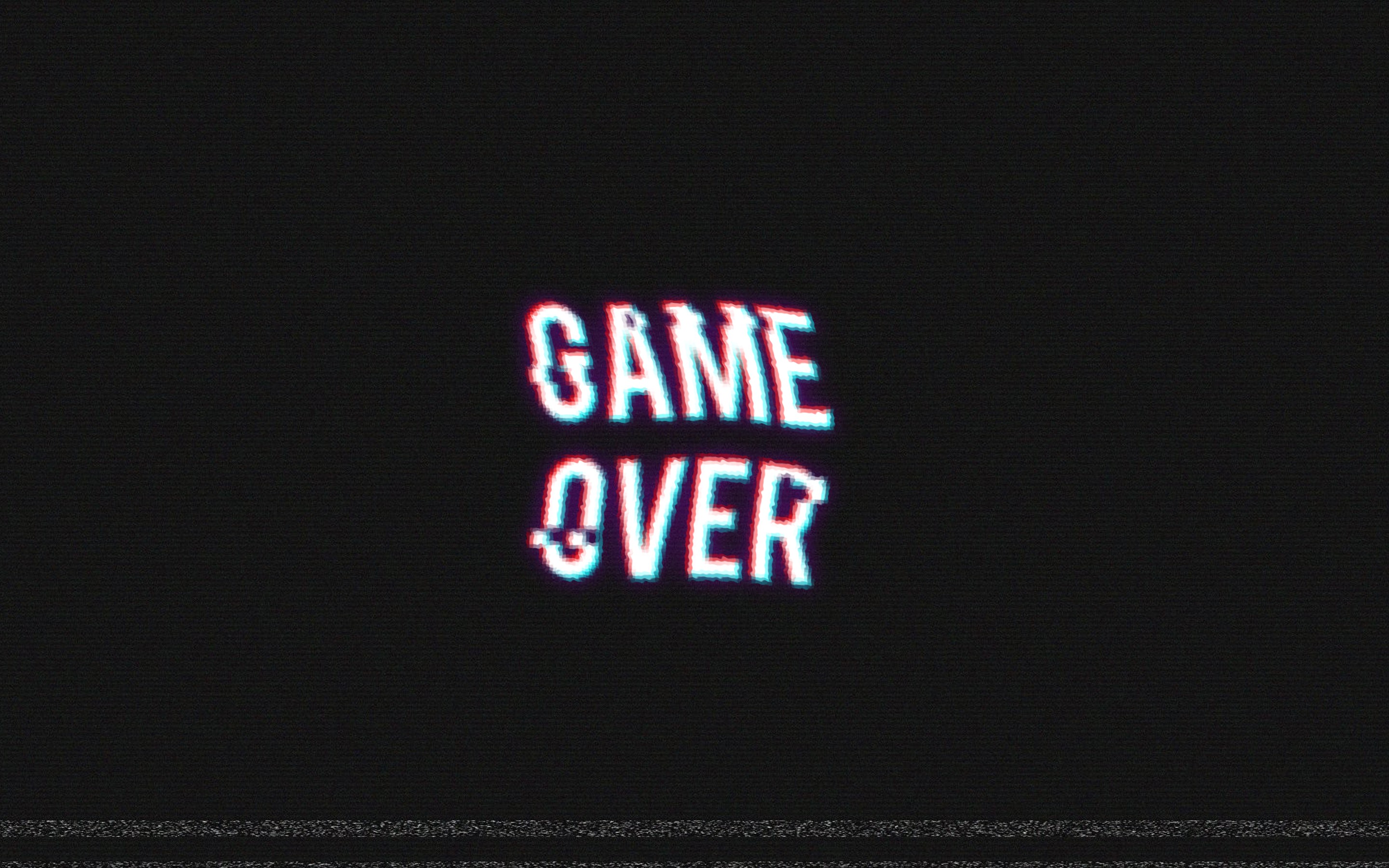 Game Over Video Games Retro Distortion Wallpaper