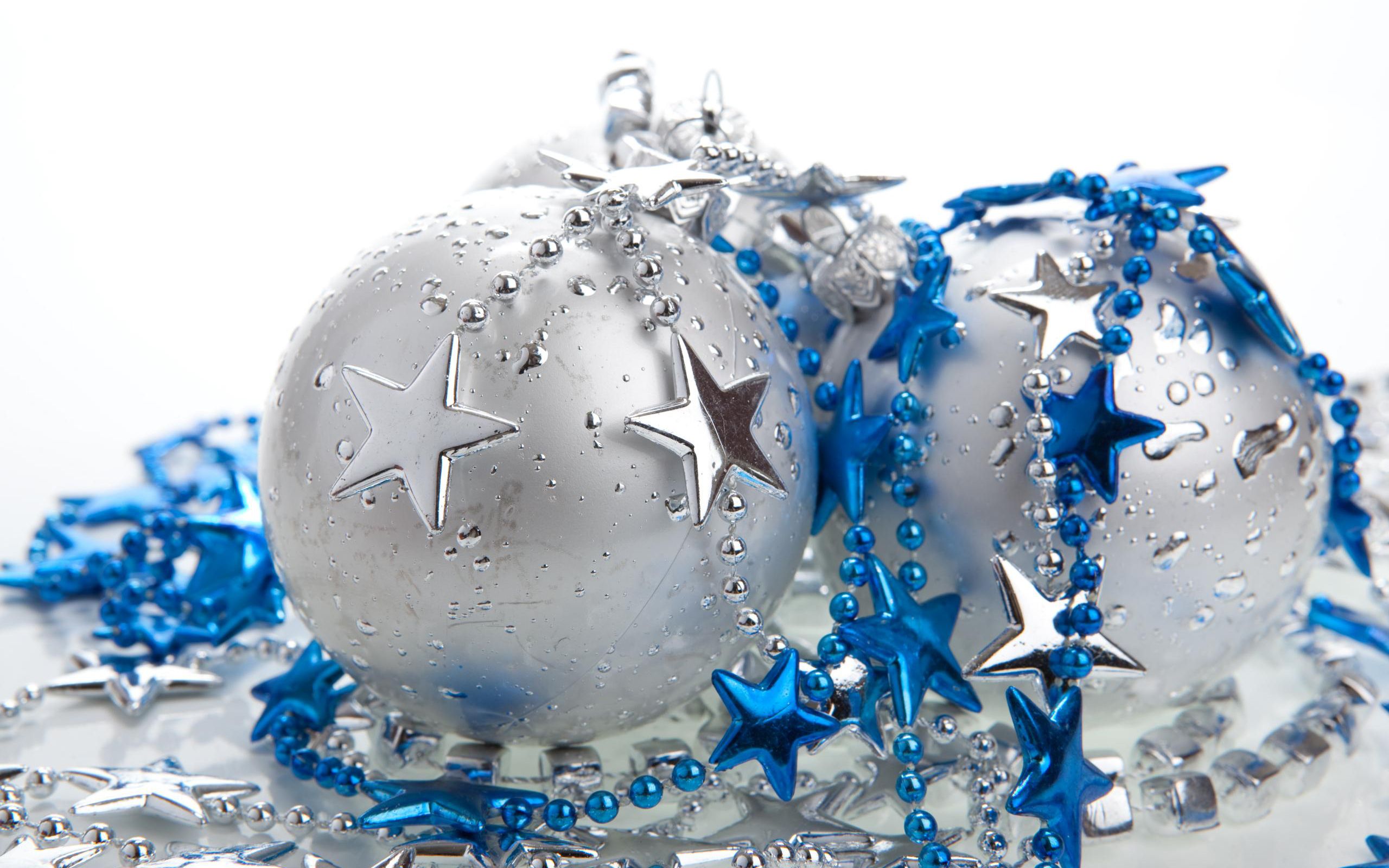 Blue And Silver Christmas Background Merry