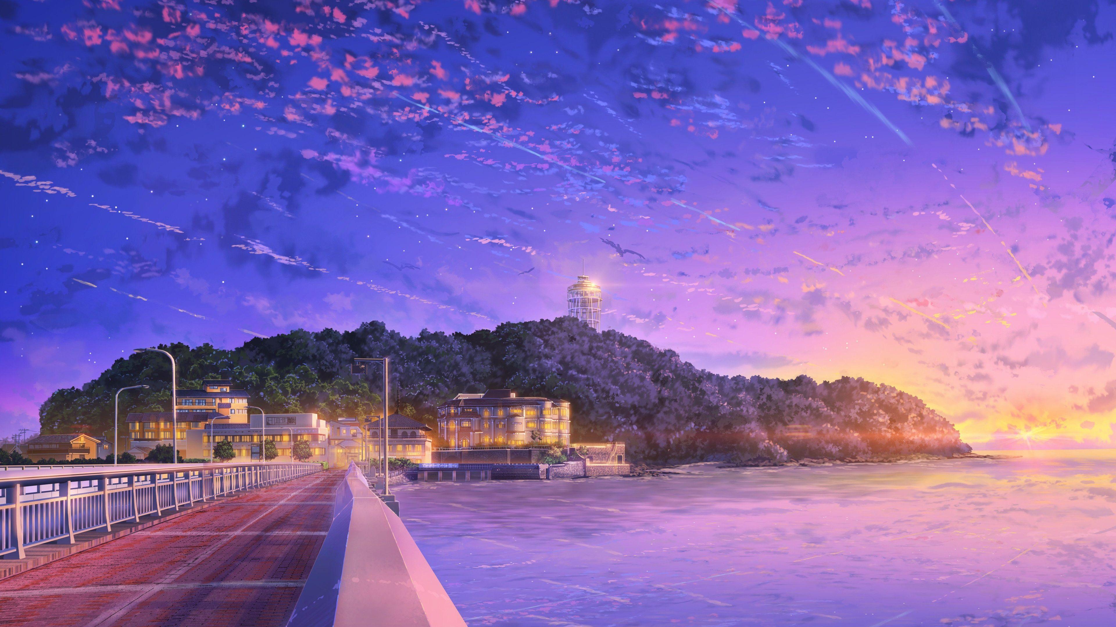 4k Wallpaper Anime Landscape HD Art Wallpaper Anime background