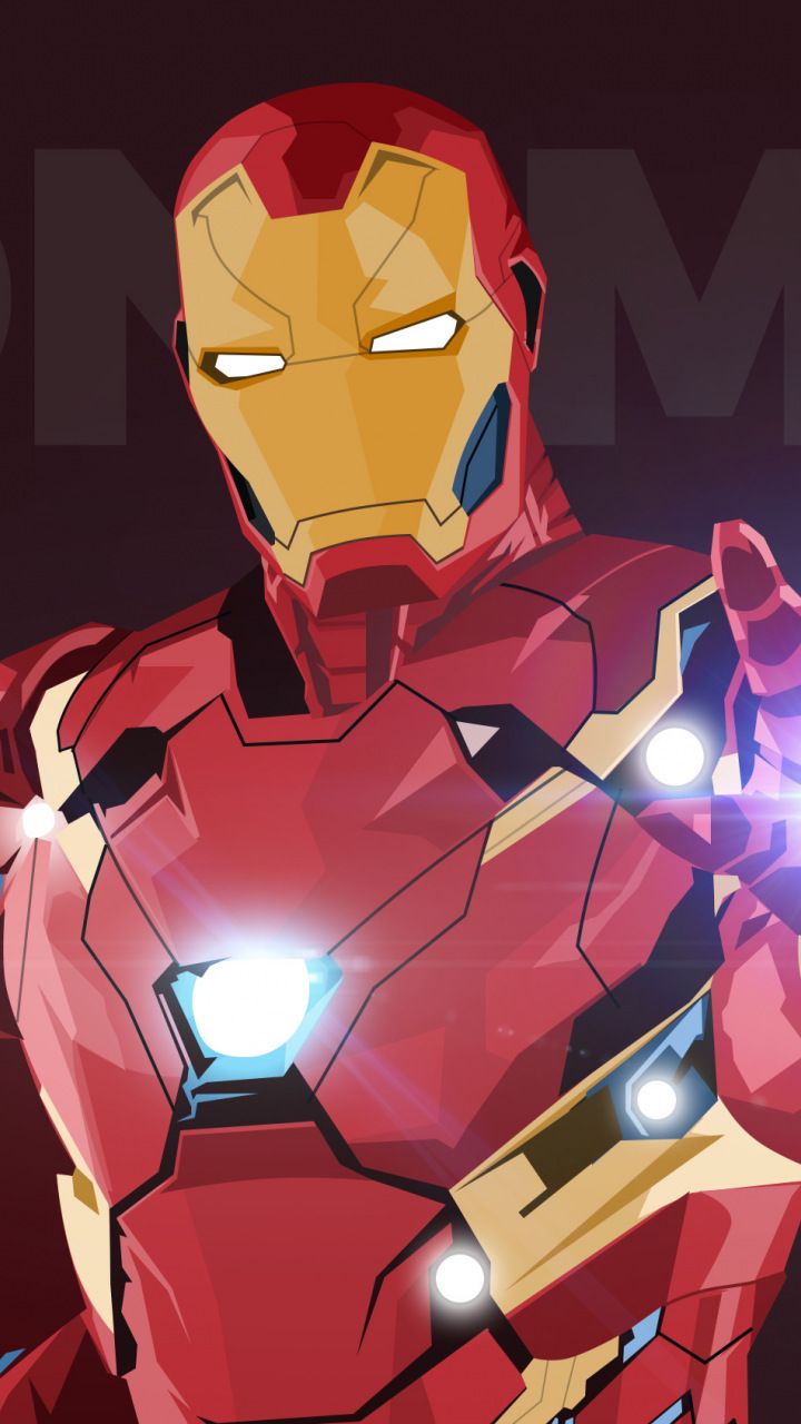 Iron Man Digital Art Minimal Superhero Wallpaper My