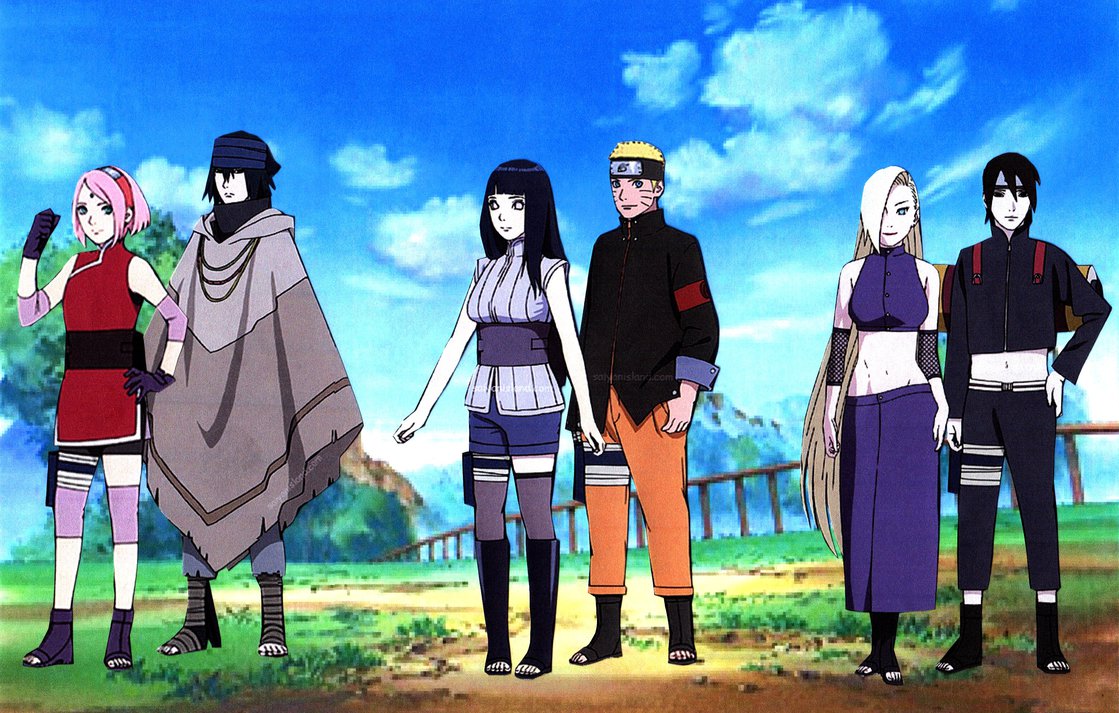 Naruto Hinata Sasuke Sakura Sai Ino Wallpaper By Weissdrum
