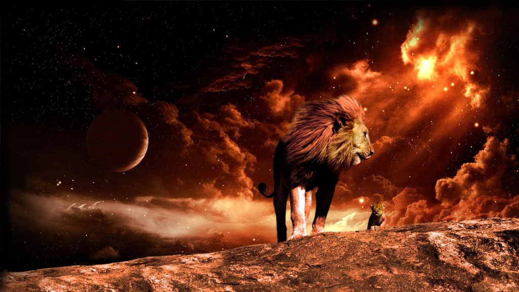 ArtStation  King Atheras Christos Karapanos  Lion live wallpaper Lion  wallpaper Fire lion