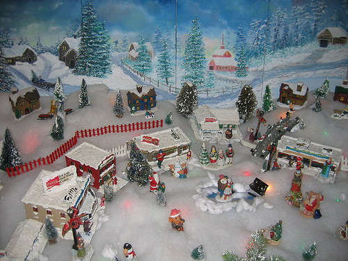 Christmas Village Background Photo Sharing