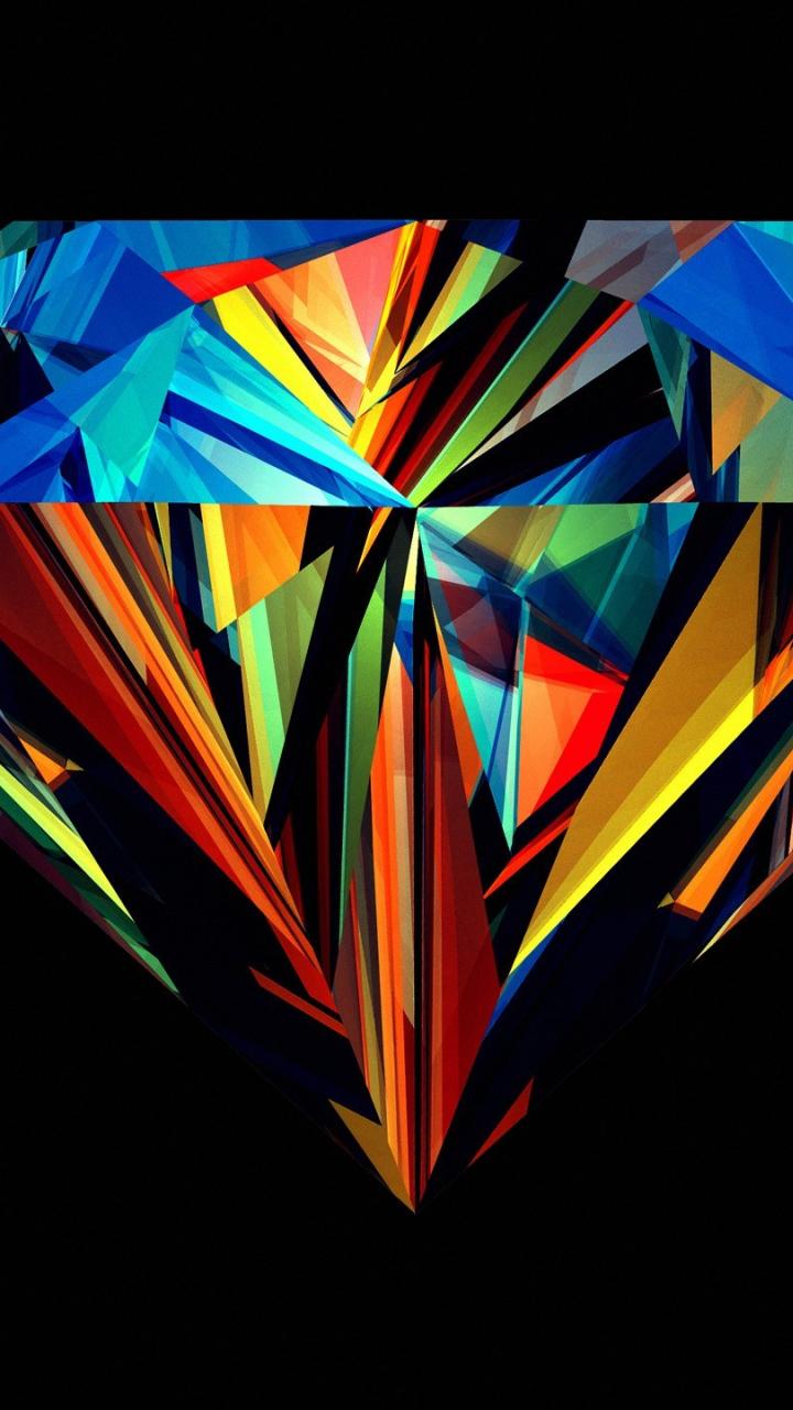 Geometry Justin Maller Black Background Diamond Wallpaper