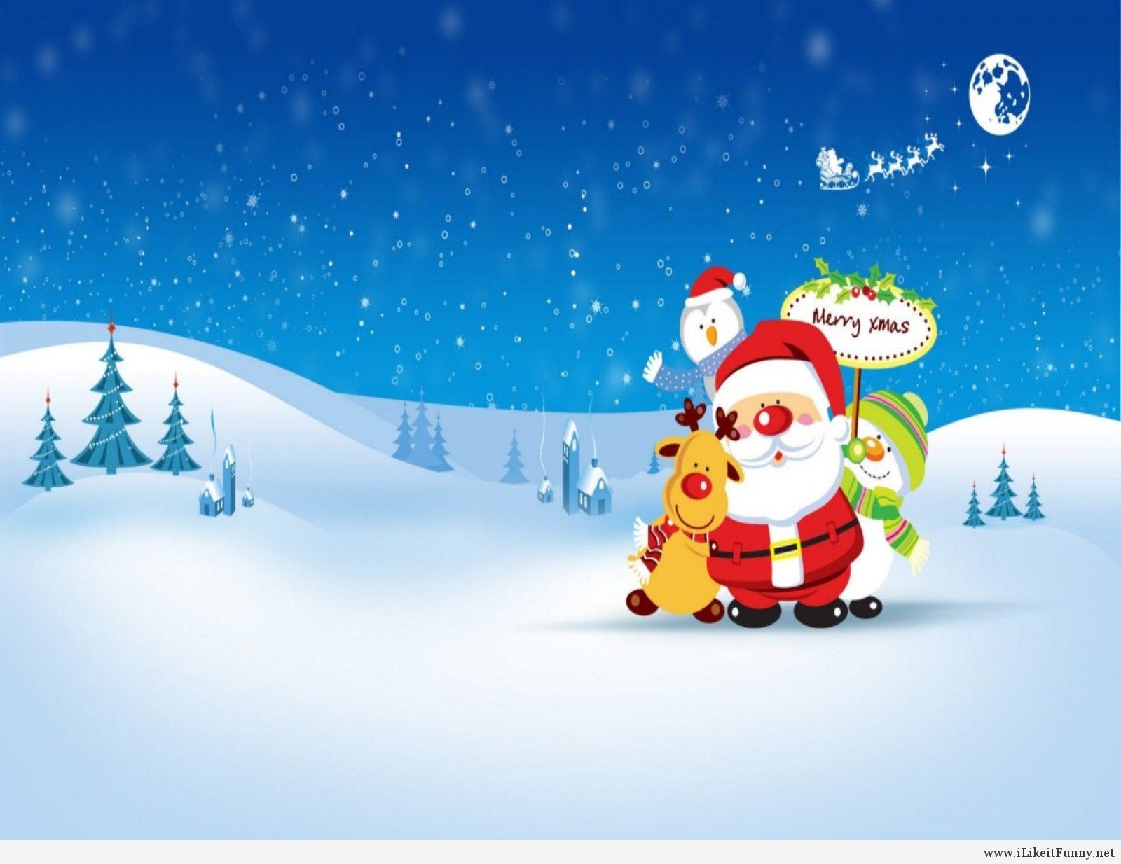 Wonderful Christmas Santa Claus Background New HD Wallpaper
