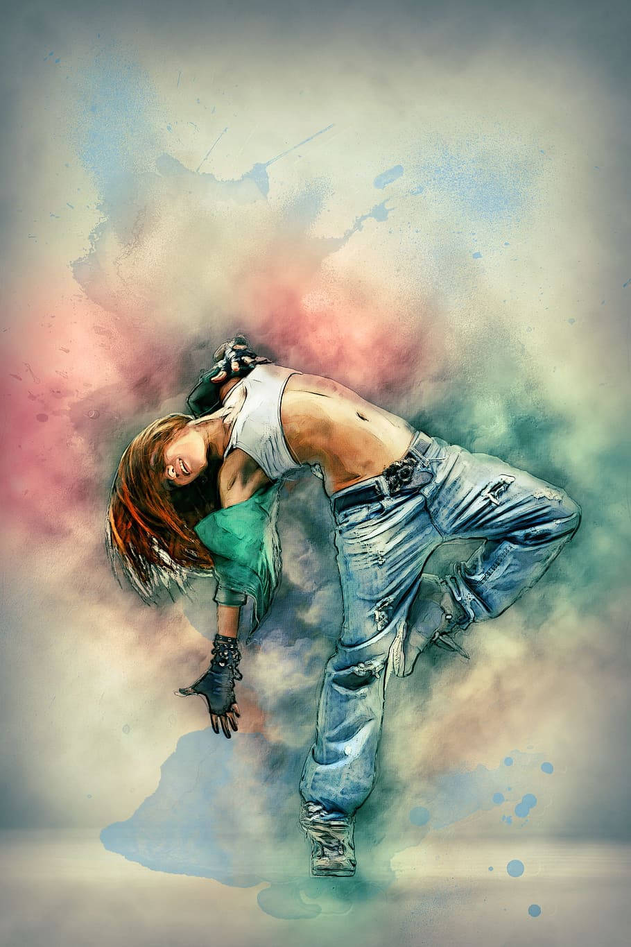 Dance Pose Vector Artwork Wallpaper