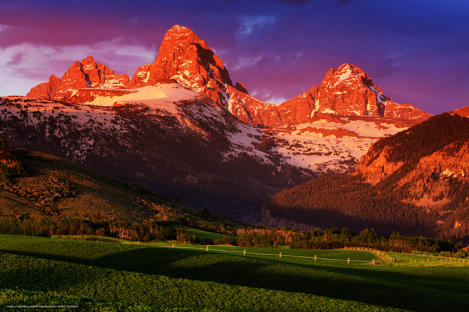 Wallpaper Usa Wyoming Mountains Landscape Desktop