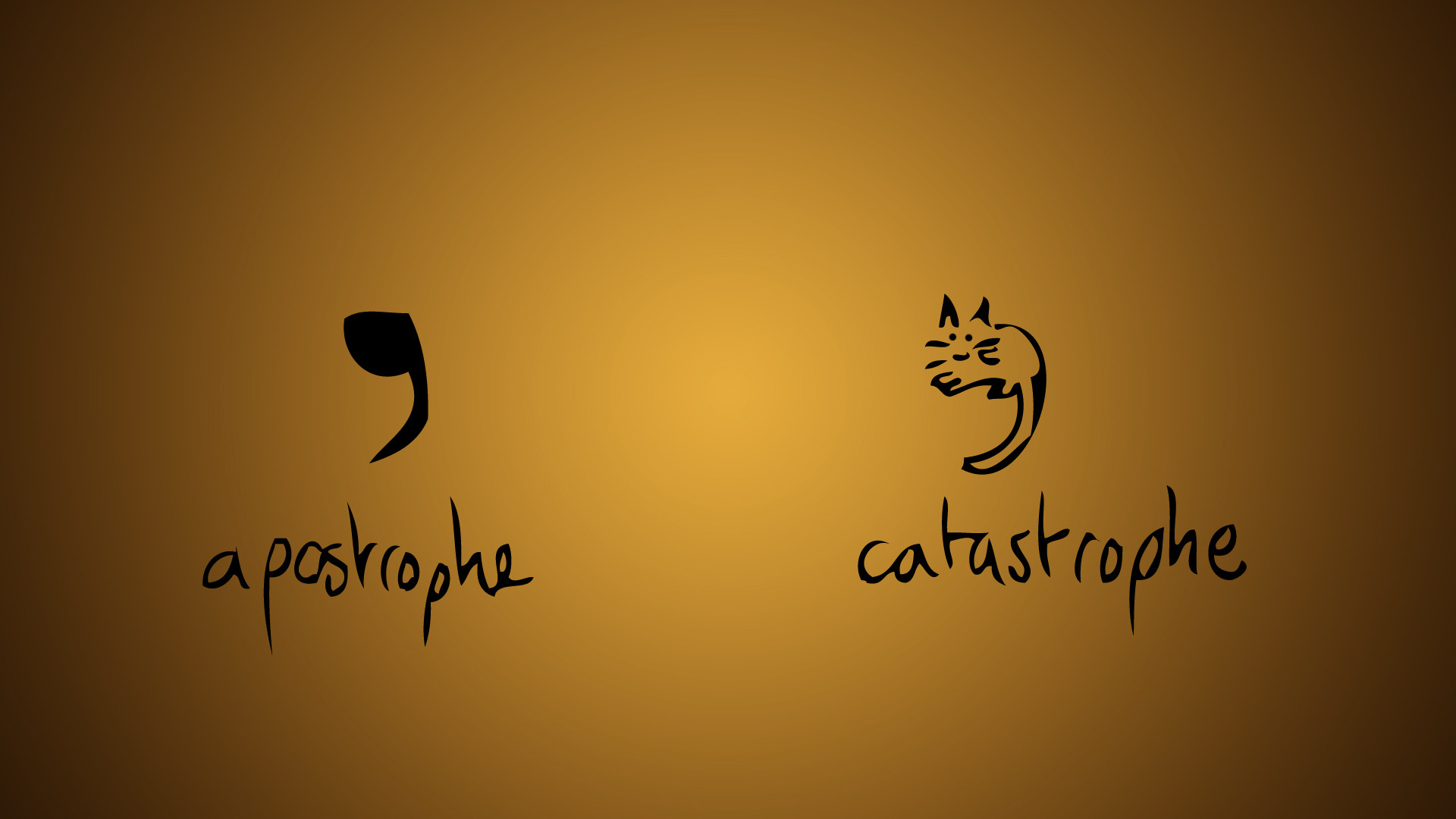 Apostrophe Catastrophe Humor Text Cats Wallpaper HD Desktop