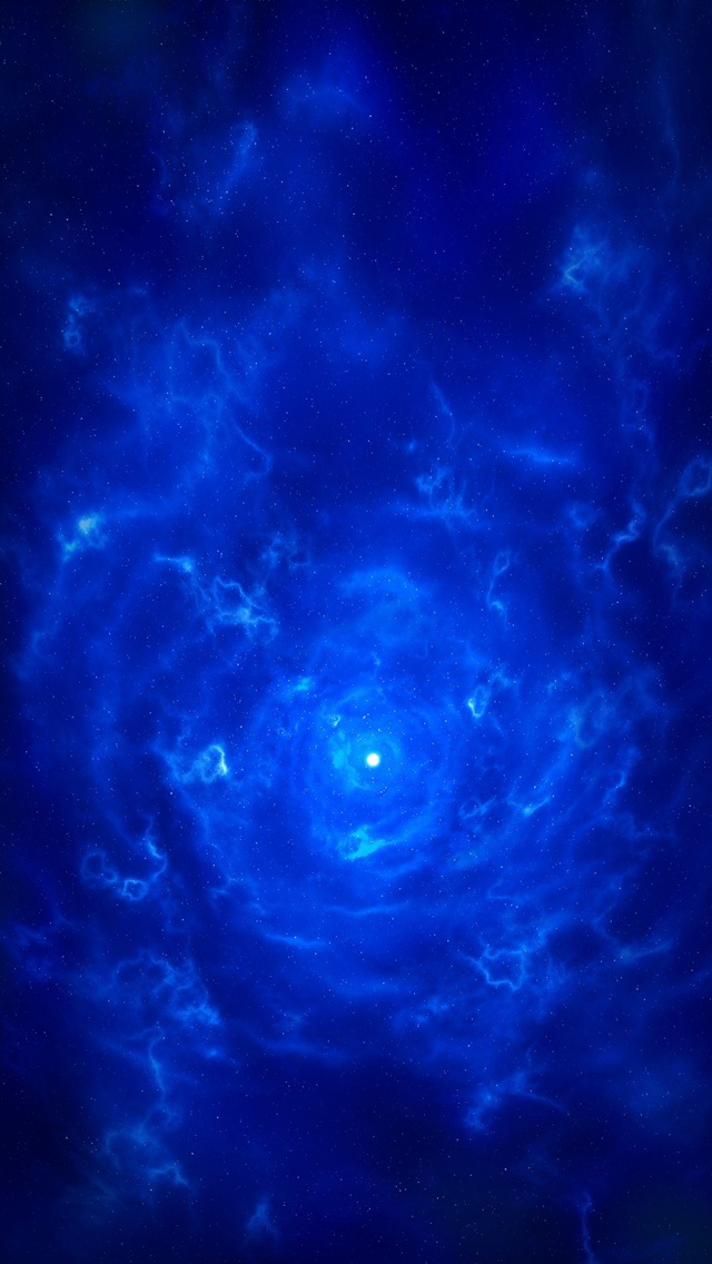 Blue Space Time Vortex Wallpaper iPhone