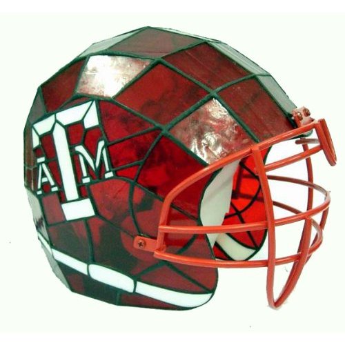 NCAA Texas AM Aggies Stained Glass Football Helmet Lamp