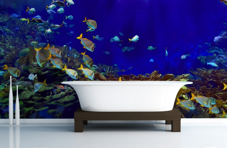 Deep Blue Underwater Wallpaper Wall Mural Muralswallpaper Co Uk