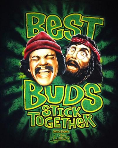 Cheech And Chong Best Buds Stick Together Black T Shirt Sizes