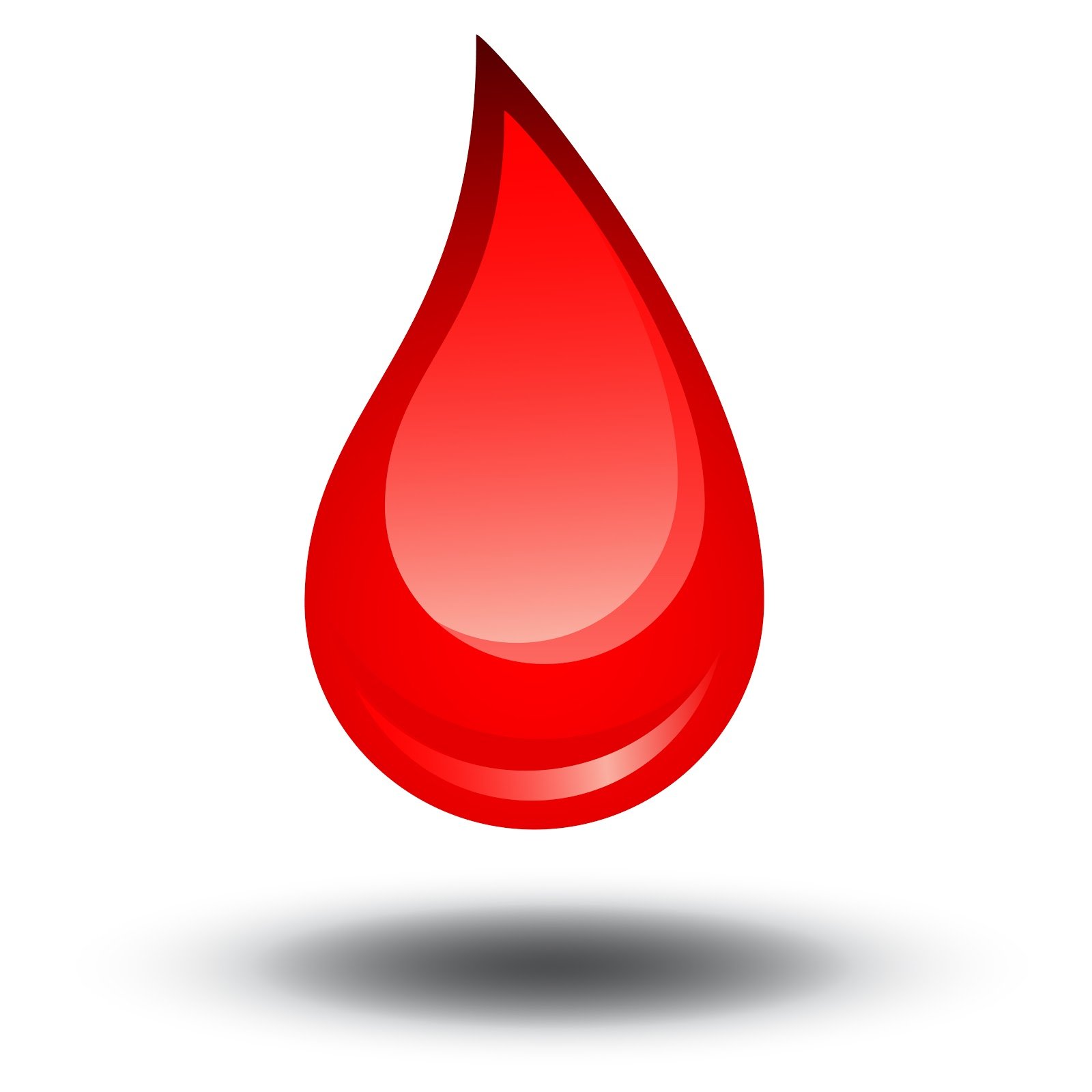 Red vector blood drop   free medical icon
