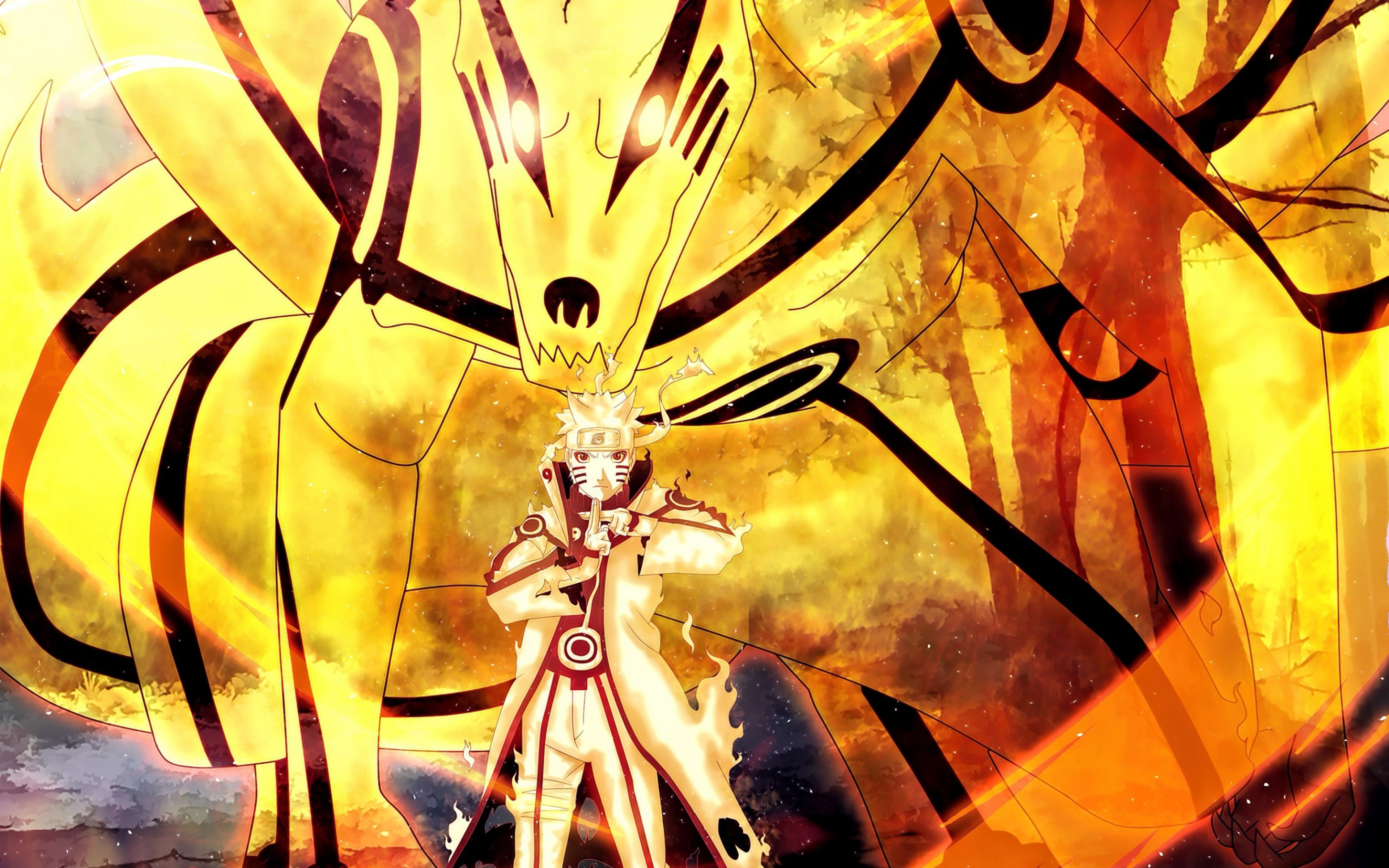HD Background Naruto Bijuu Mode Shippuden Uzumaki Anime
