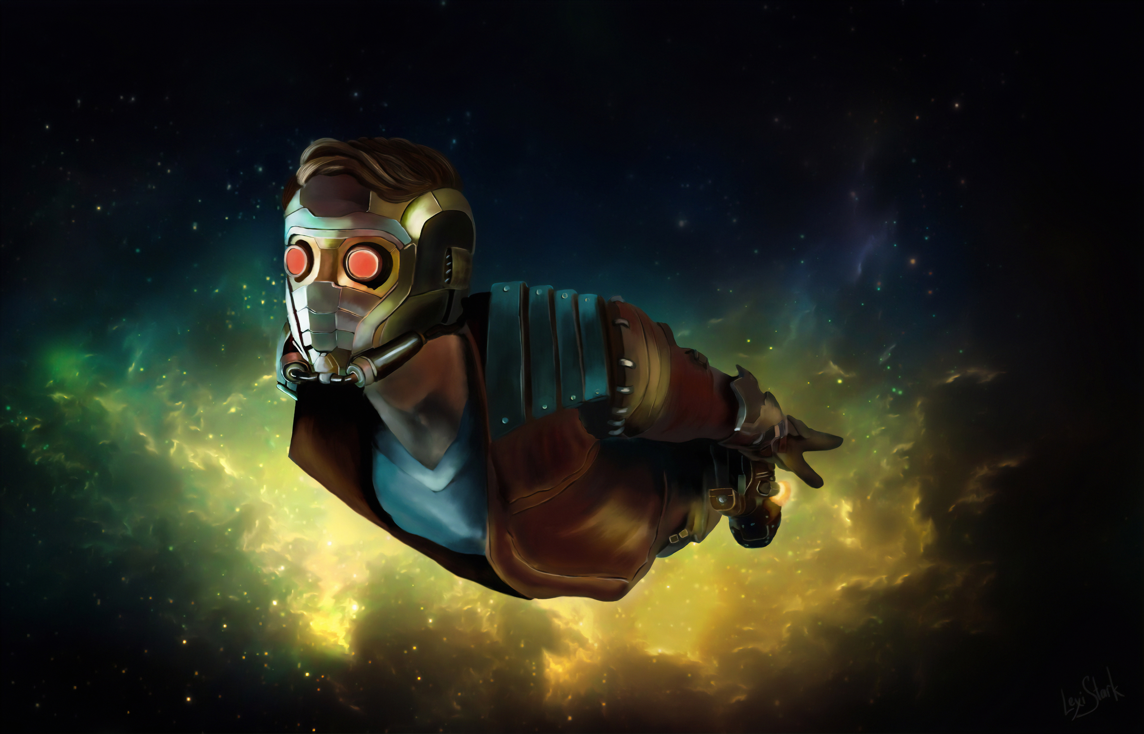 4k Star Lord Artwork Wallpaper HD Superheroes