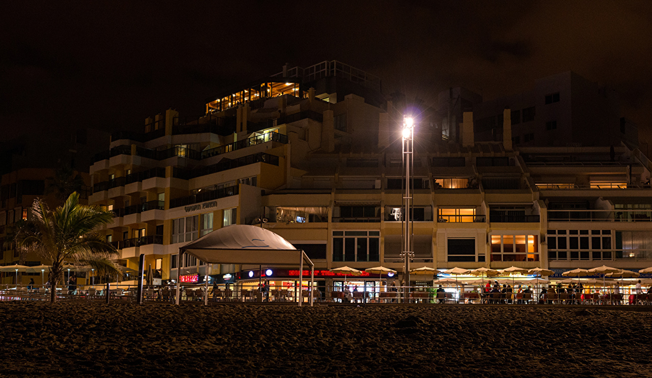 Pictures Canary Islands Spain Las Palmas Gran Canaria Night Time