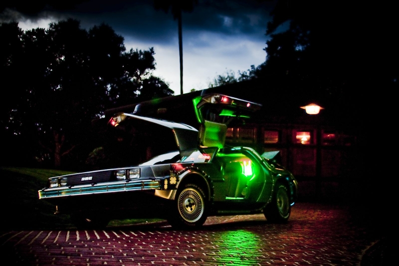 Cars With Neon Lights Wallpaper Cars Neon Lights Delorean