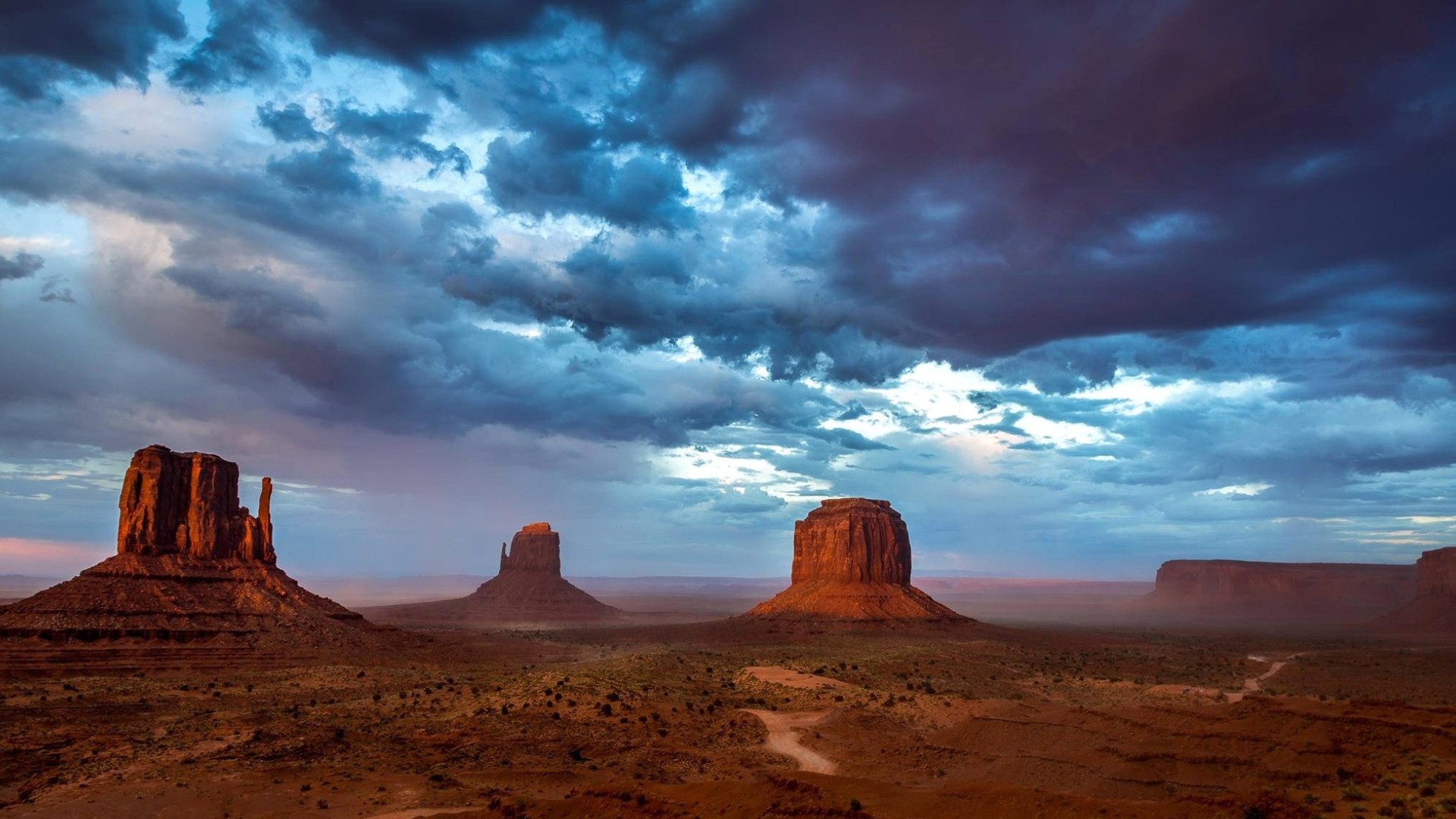 Earth Monument Valley Desert Cloud Wallpaper
